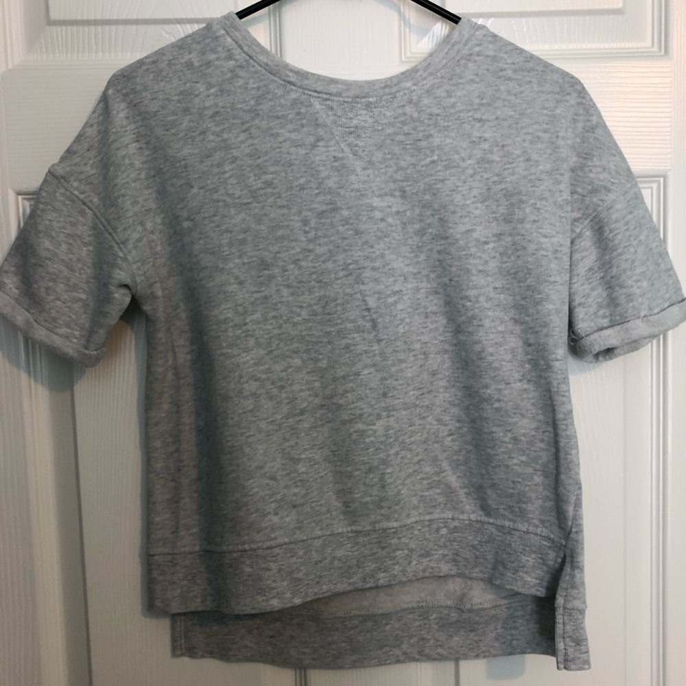 Boxy Fit Short Sleeved Sweatshirt